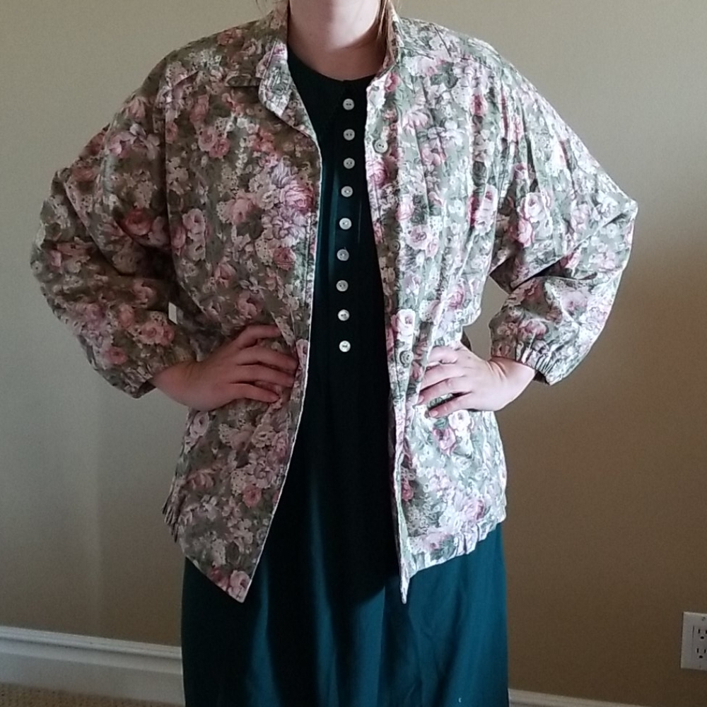 Cottagecore Floral Work Jacket